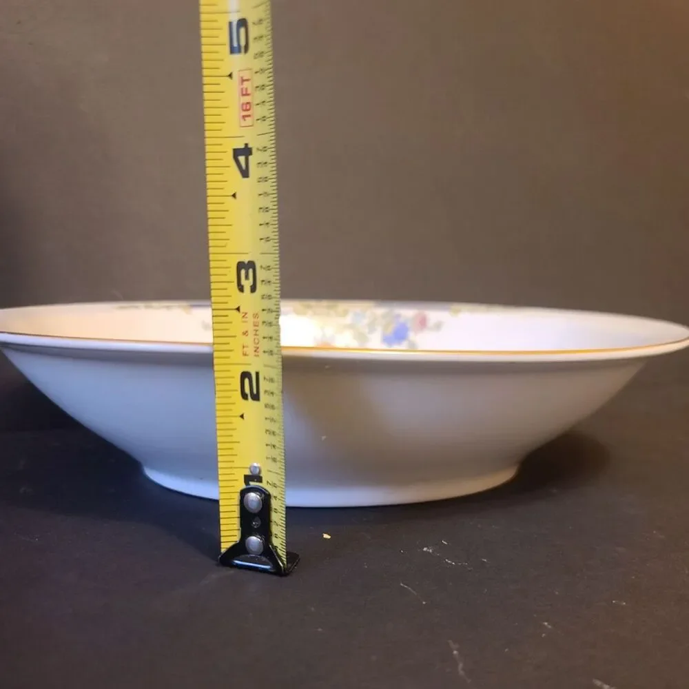 Hutschenreuther Selb‎ Oval Serving Bowl Floral & Swag Gold Antique German China